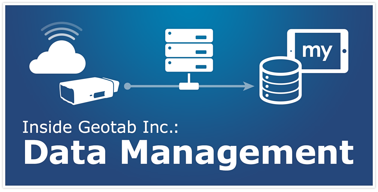 Diagram connecting the GO device to Geotabs gateway server and then to MyGeotab database