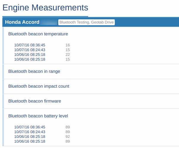 mygeotab engine measurements