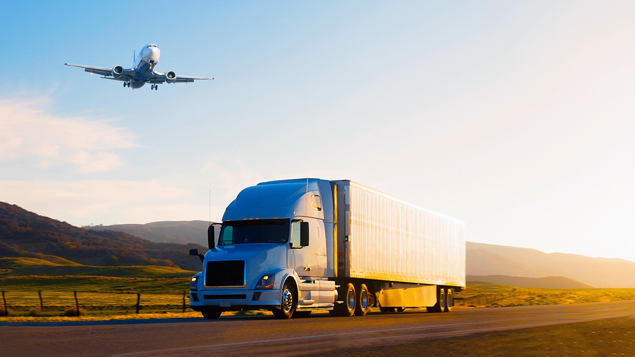 Transportation recovery truck and plane