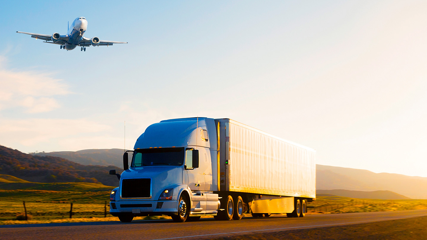 Transportation recovery truck and plane