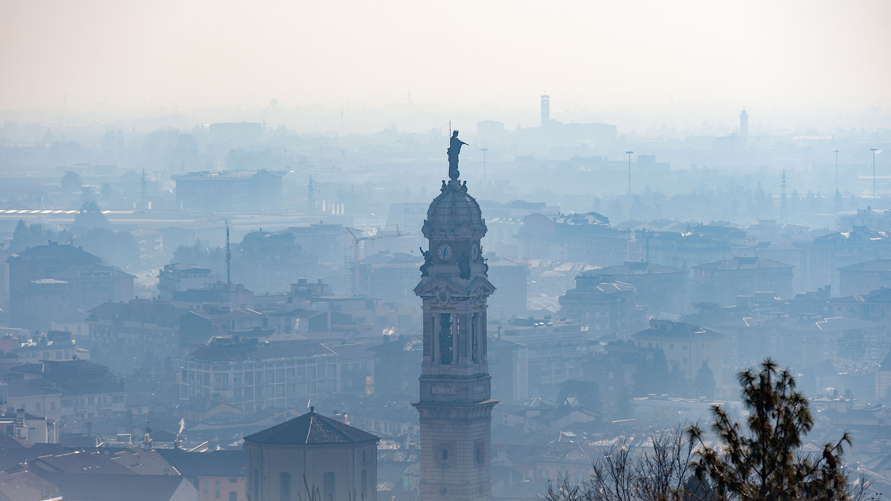 City with heavy smog