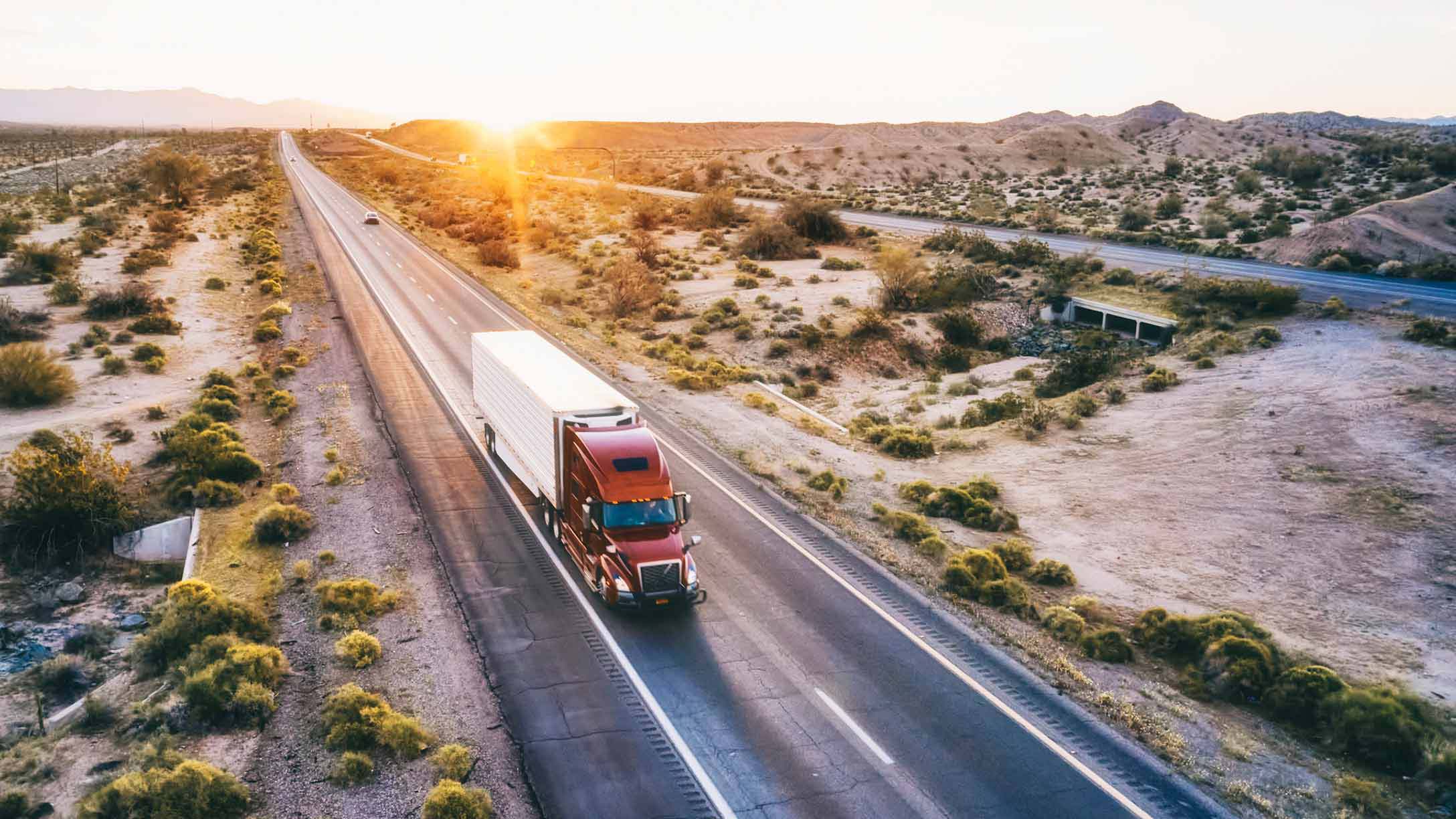 Truck on a highway