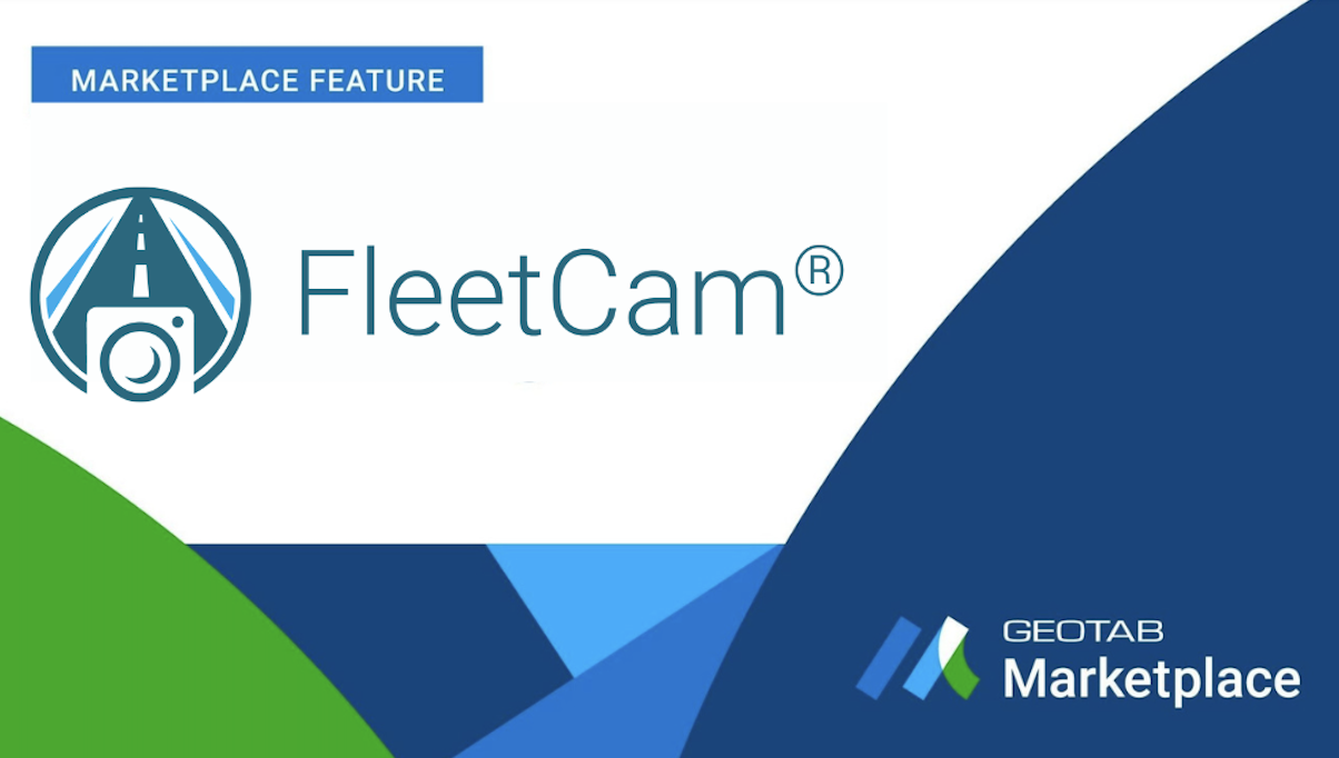 Image of Fleetcam logo alongside text''marketplace feature''