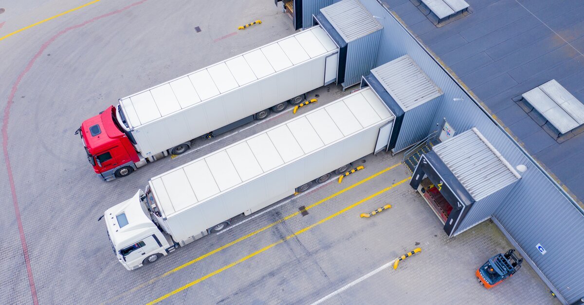 Two trucks parked