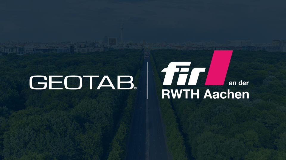 Geotab and FIR Logo on dark background