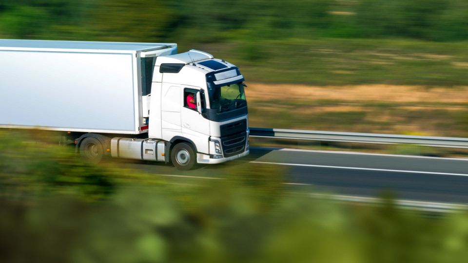 White truck on highway