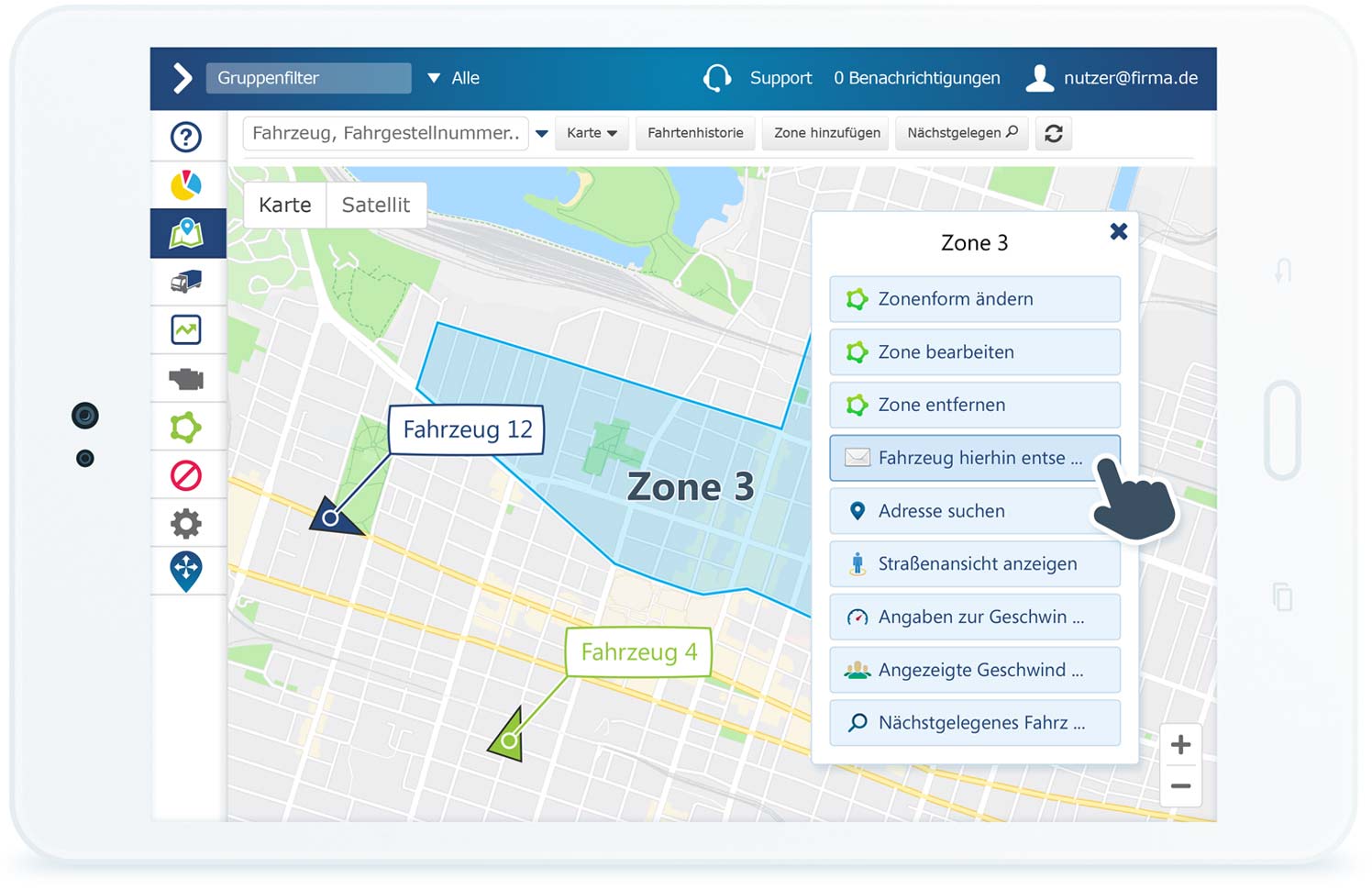 Echtzeit-Informationen für disponierte Fahrer in MyGeotab.