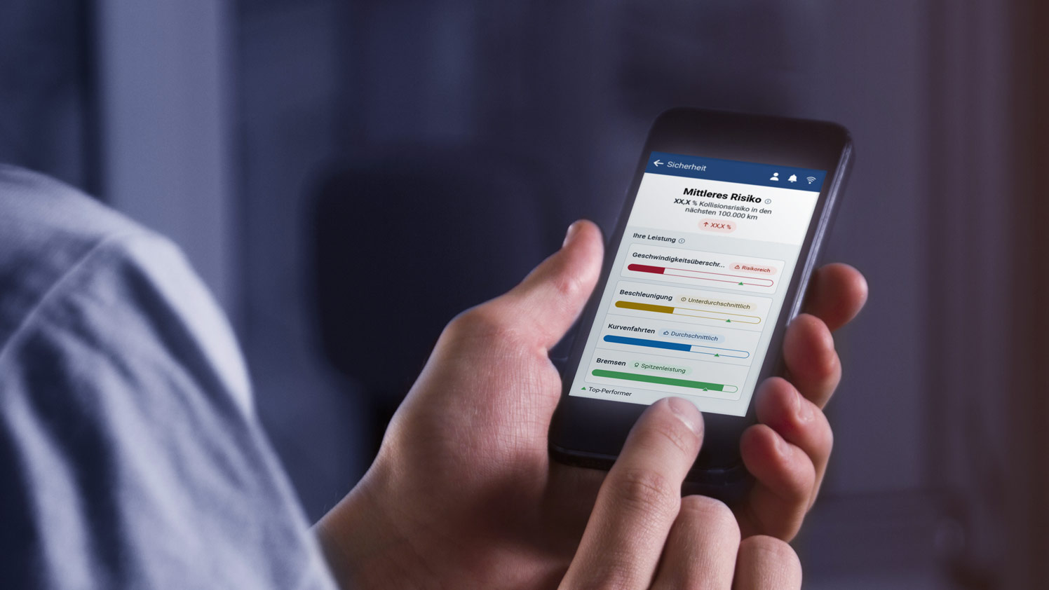 risk analytics phone ui image