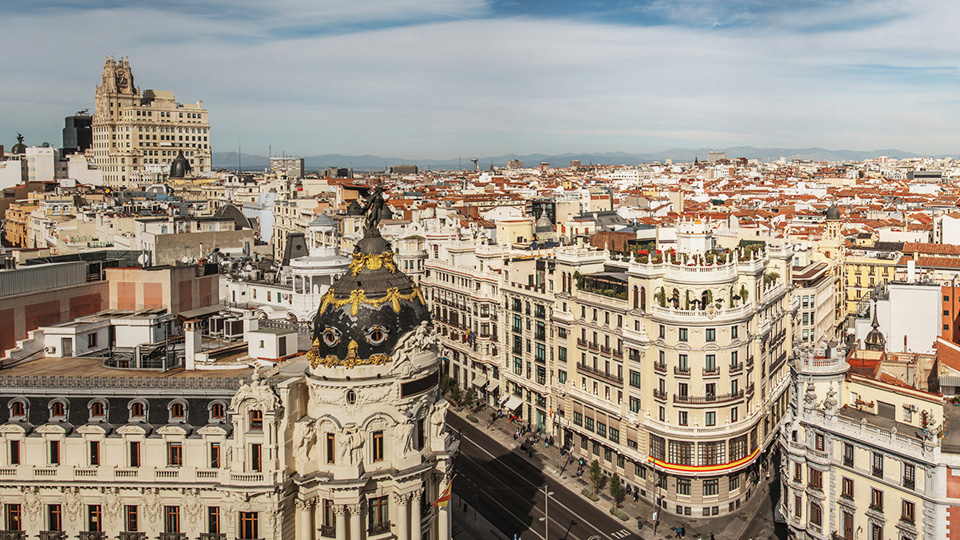 city of Madrid seen from above