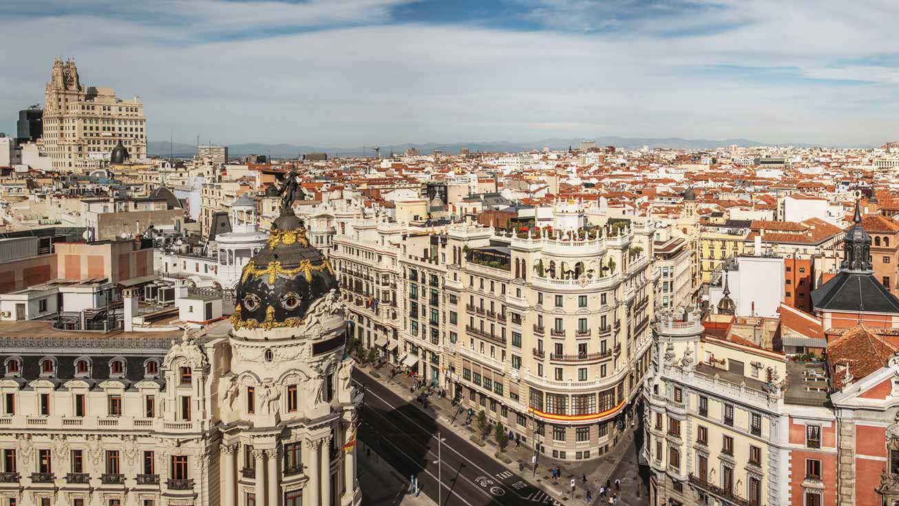 city of Madrid seen from above