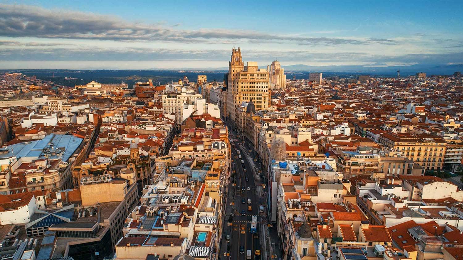 Foto del centro de Madrid desde el aire