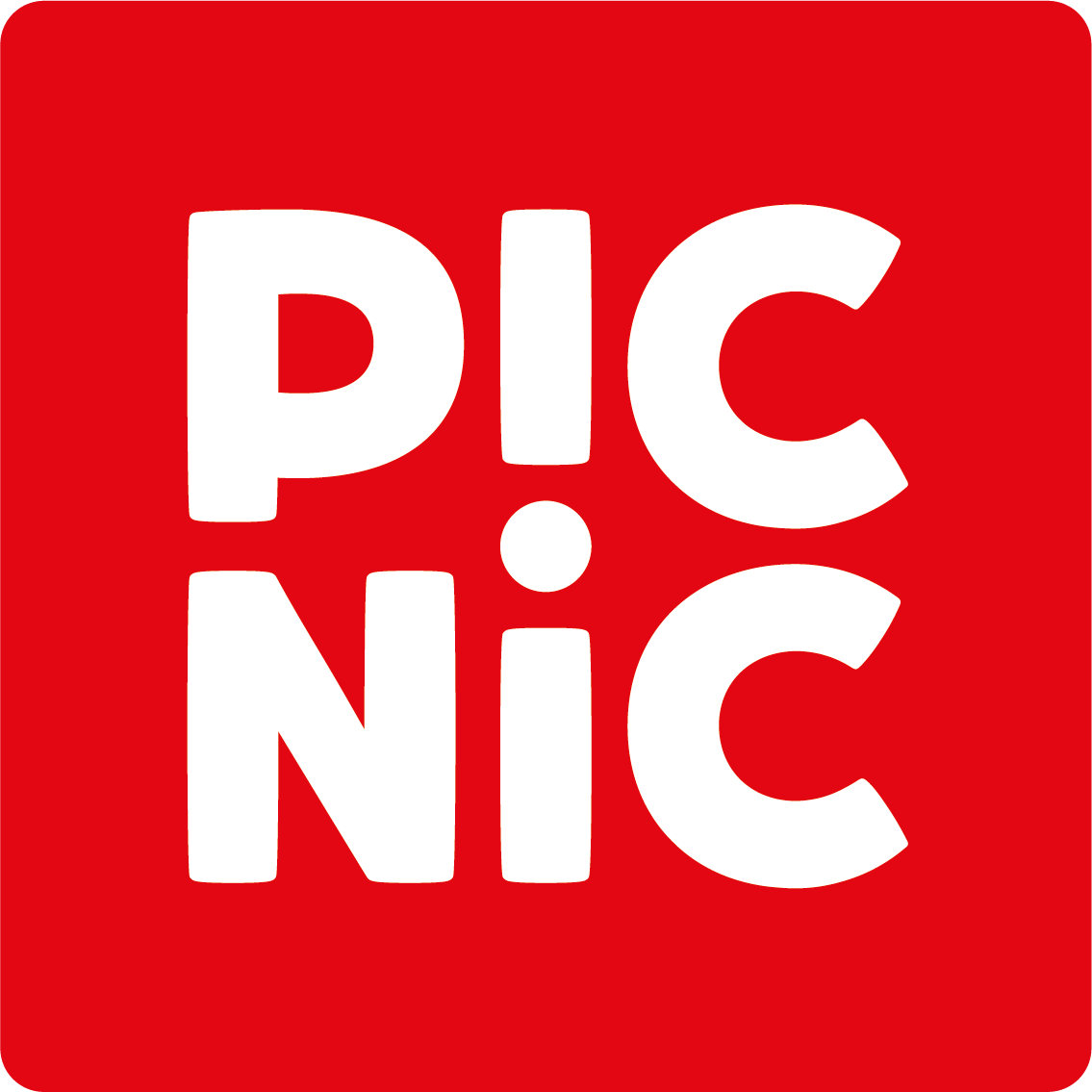 Logo Picnic — quadrato rosso con il nome dell'azienda