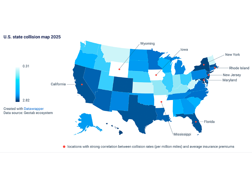 U.S State collision Map