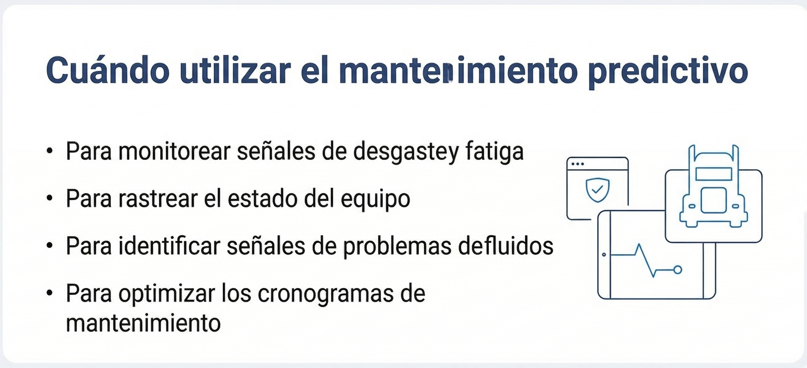 Conocer la diferencia entre el mantenimiento predictivo y otros tipos de mantenimiento, como el reactivo y el preventivo, es fundamental para identificar qué es lo mejor para tu flota. Analicemos cómo funcionan estos diferentes tipos de programas de mantenimiento.