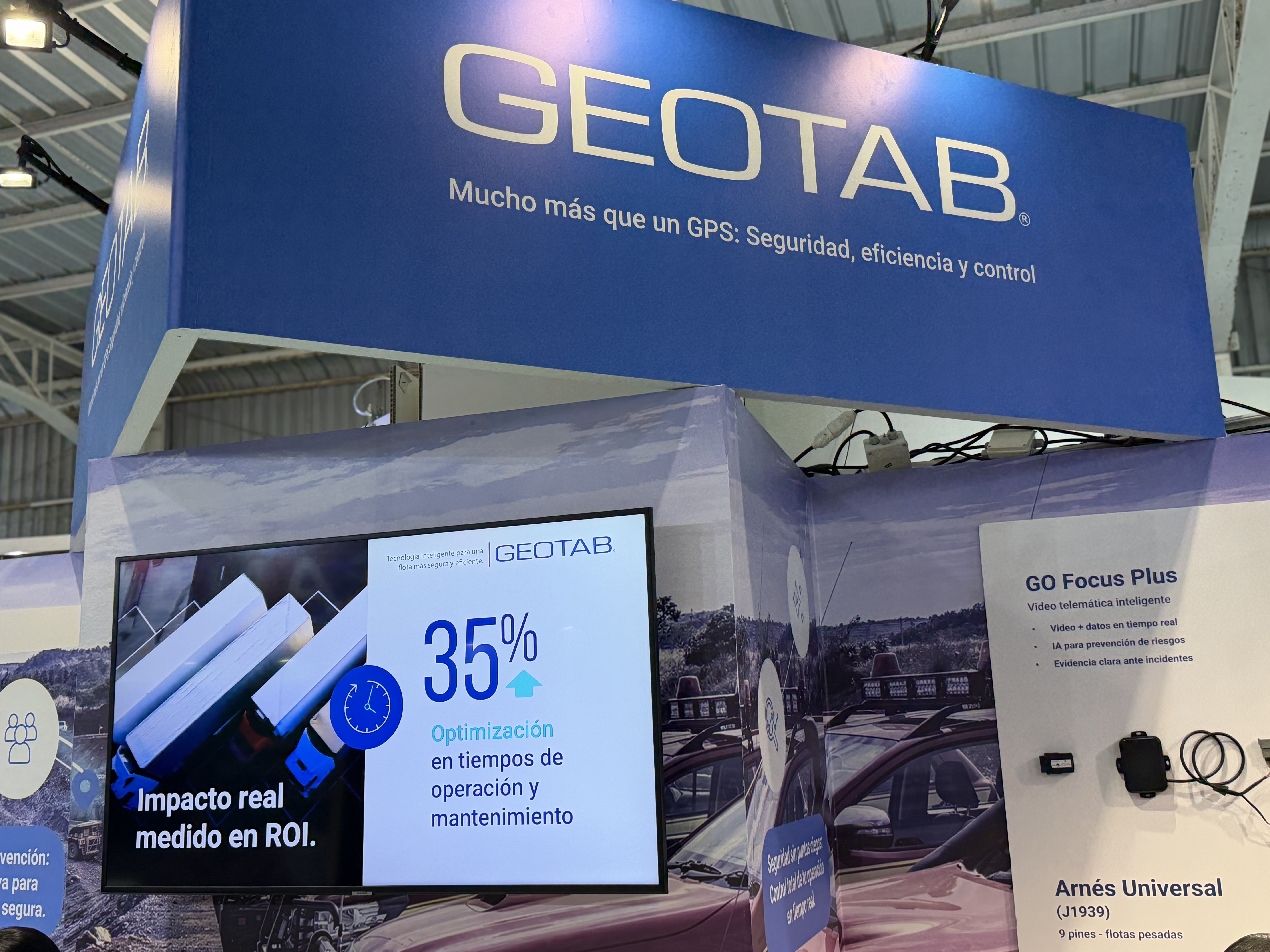 Stand de Geotab en Exponor 2026, feria minera de Antofagasta Chile