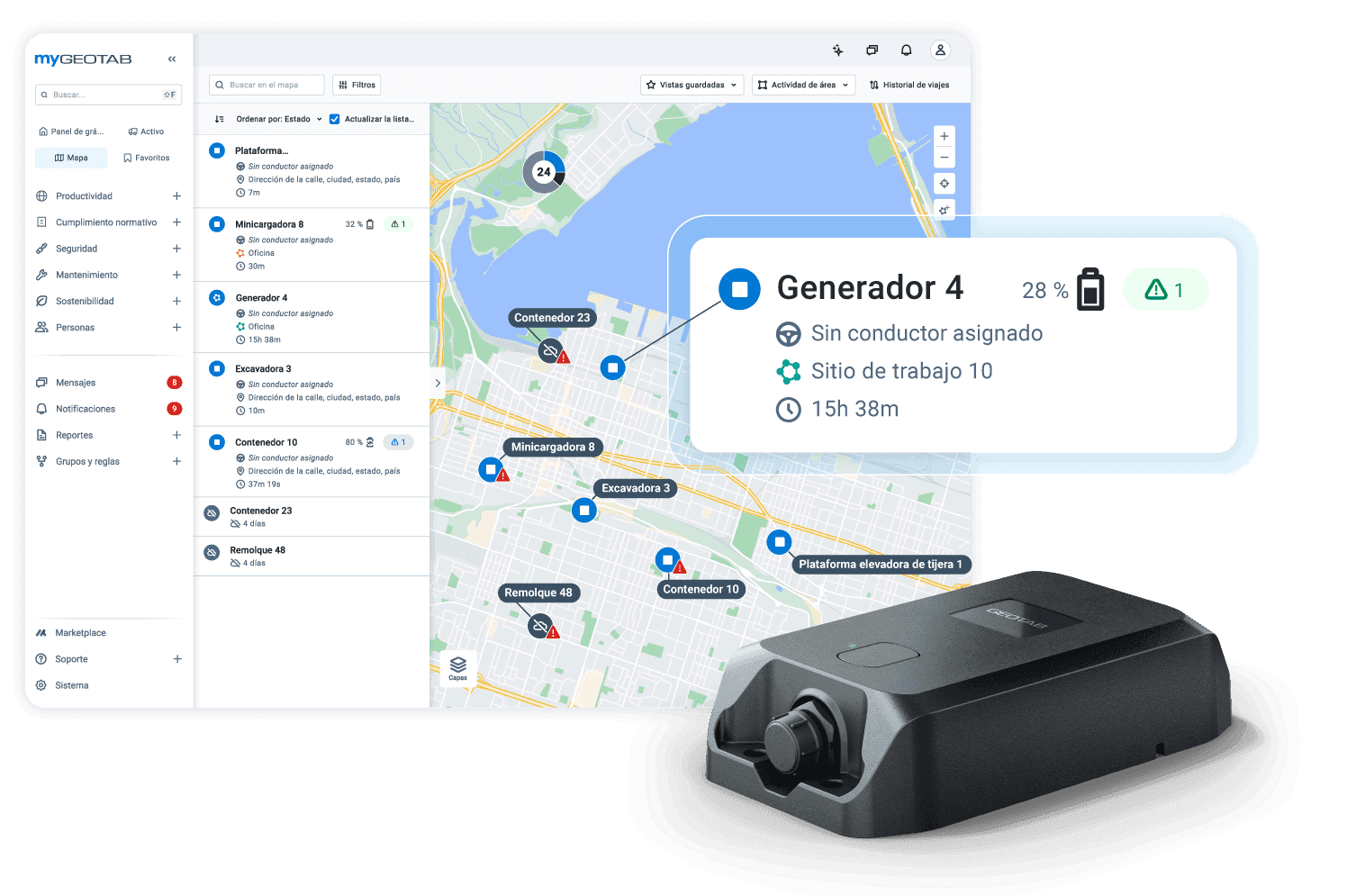 Rastreador de activos GO Anywhere Plus de Geotab