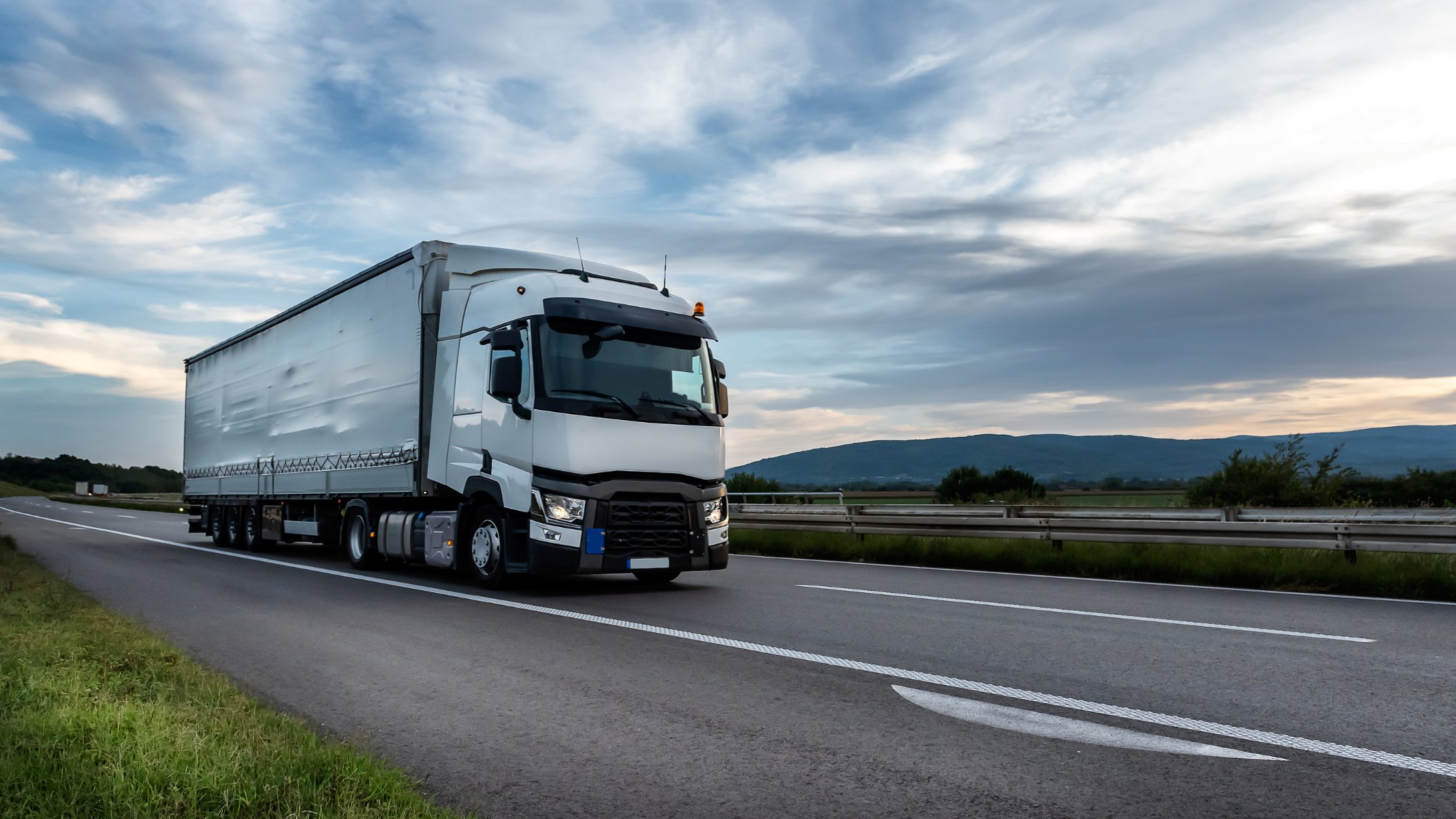 european truck on the highway