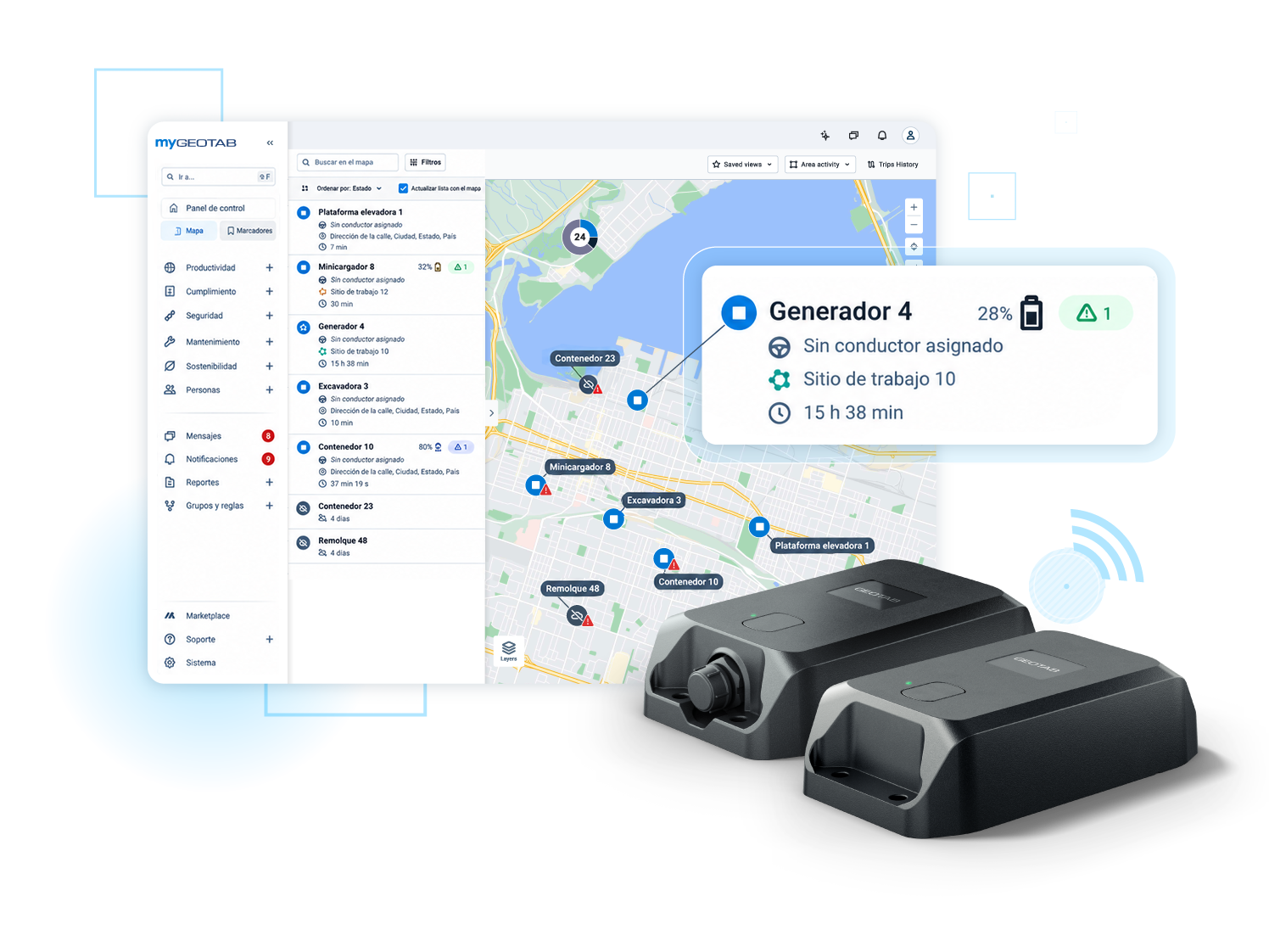 Rastreo de activos GO Anywhere en MyGeotab
