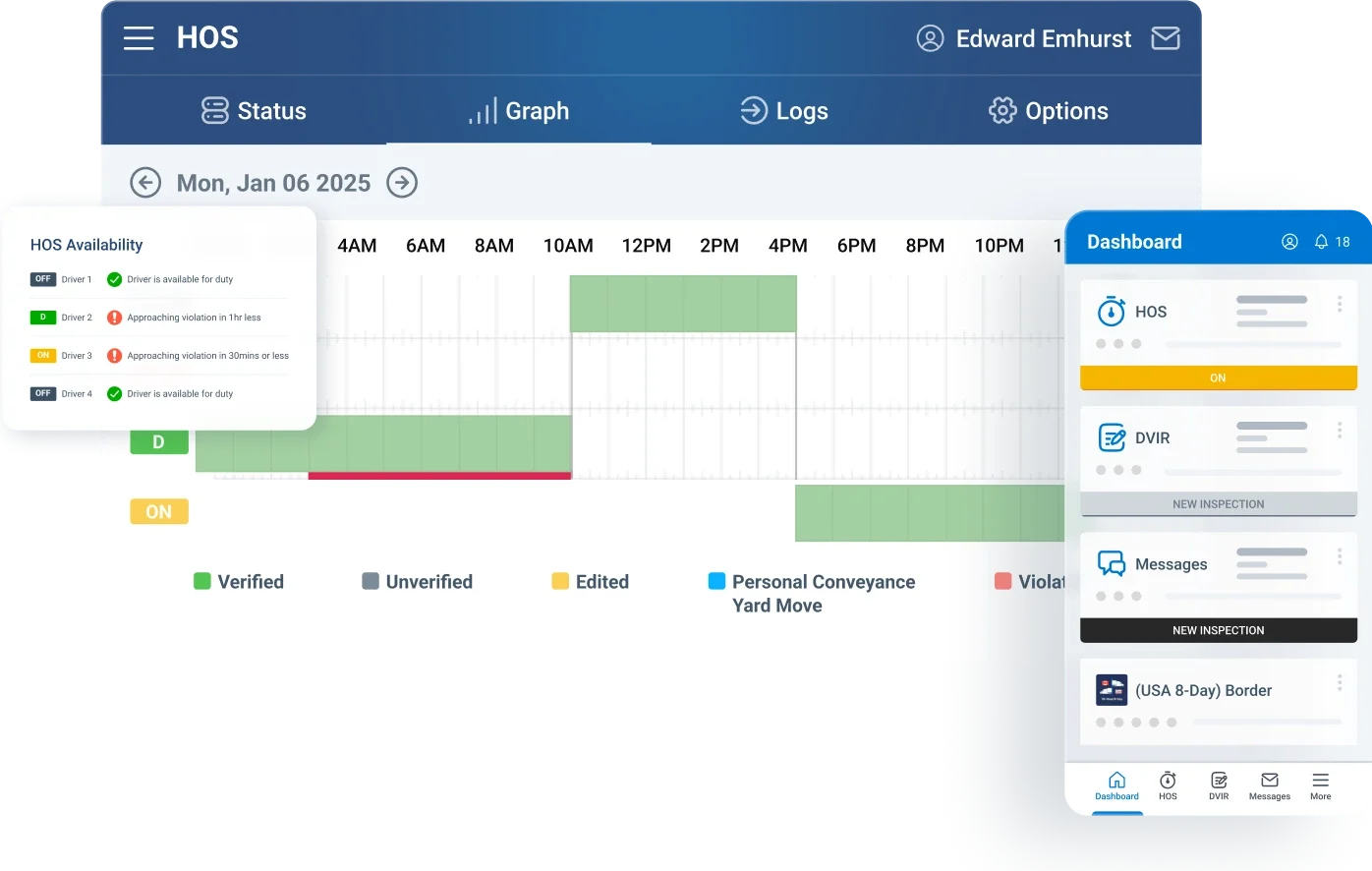 MyGeotab ELD dashboard