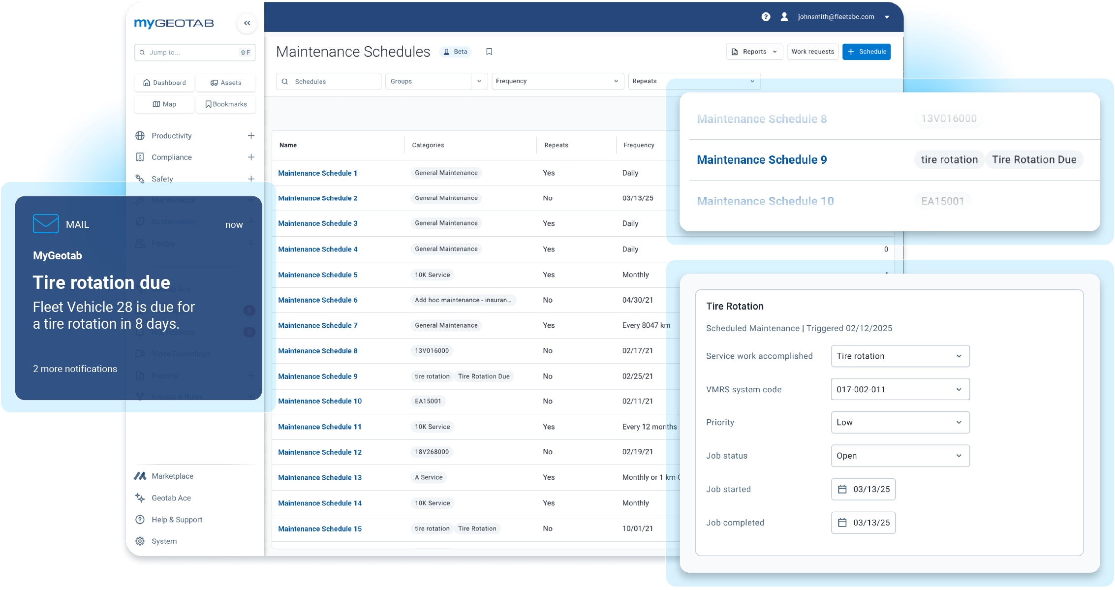 mygeotab maintenance dashboard