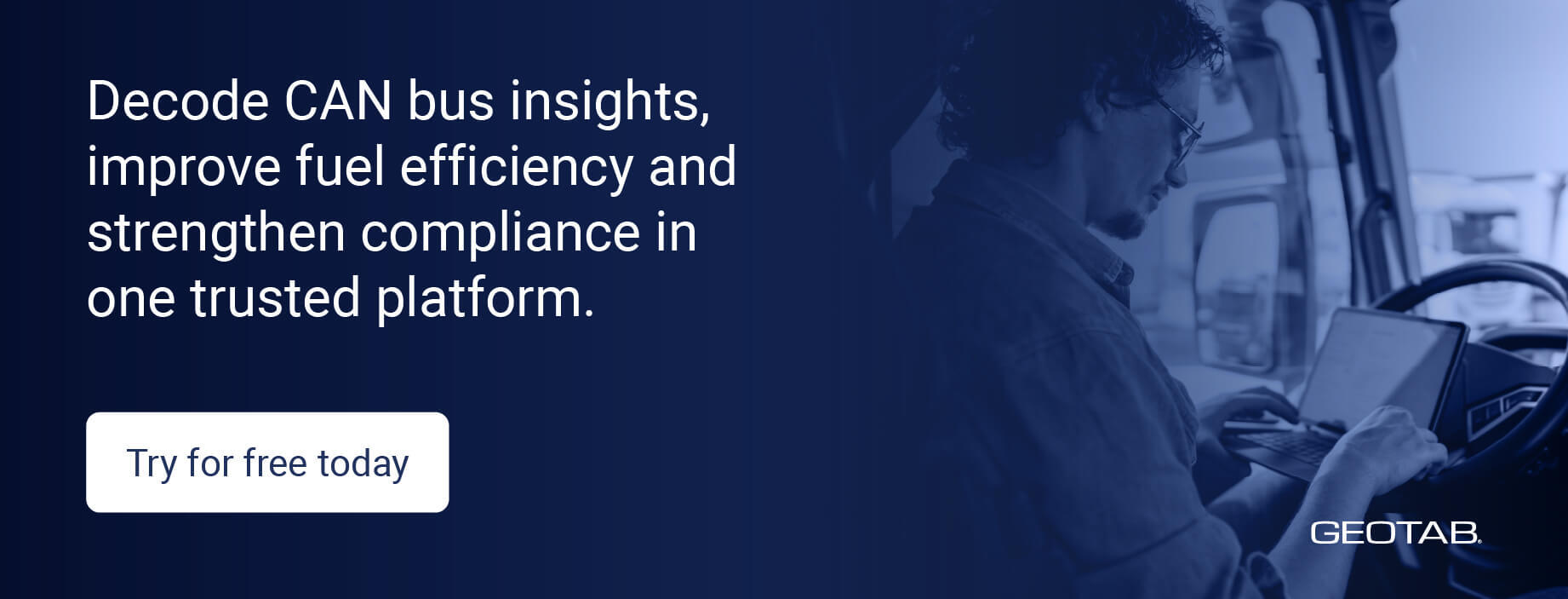 Decode CAN bus insights, improve fuel efficiency and strengthen compliance in one trusted platform, try for free today.