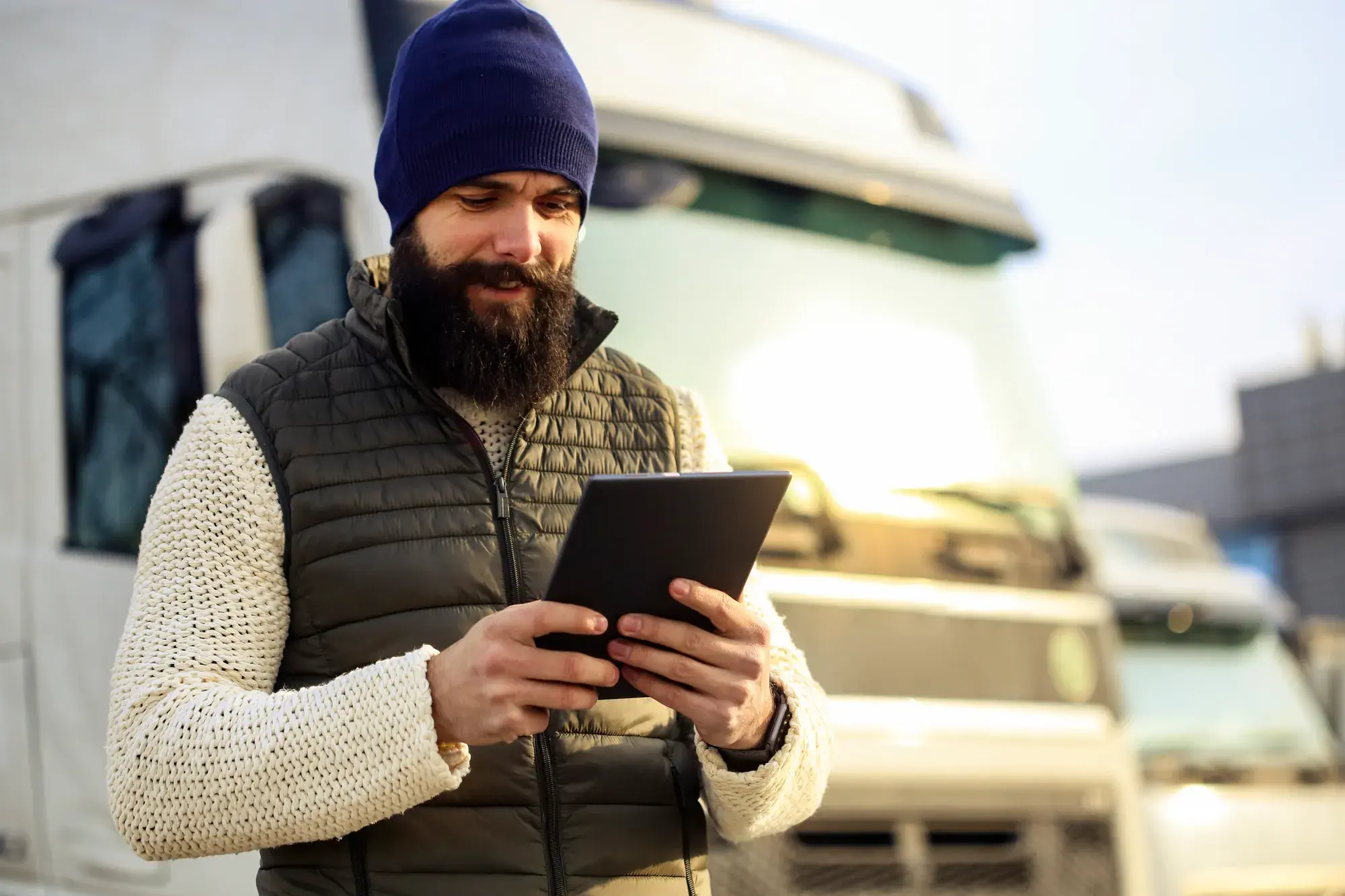 person using a tablet