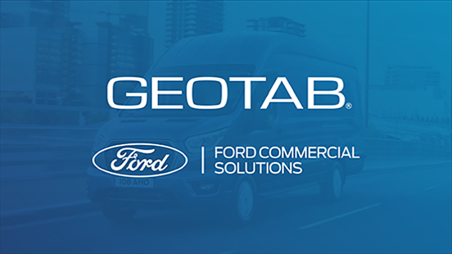 L'immagine mostra i loghi Ford Van e Ford e Geotab