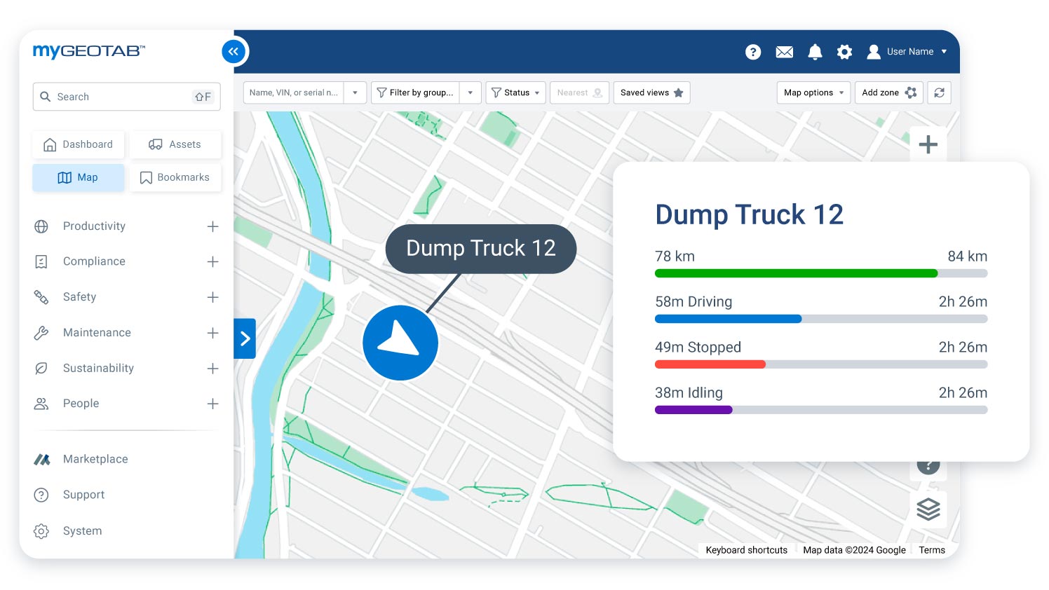 mygeotab asset tracking dashboard