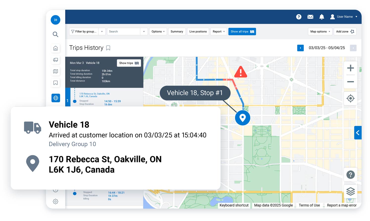 trips history ui image