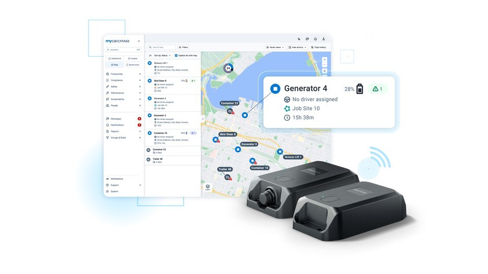 Geotab GO Anywhere asset tracker and asset beacons