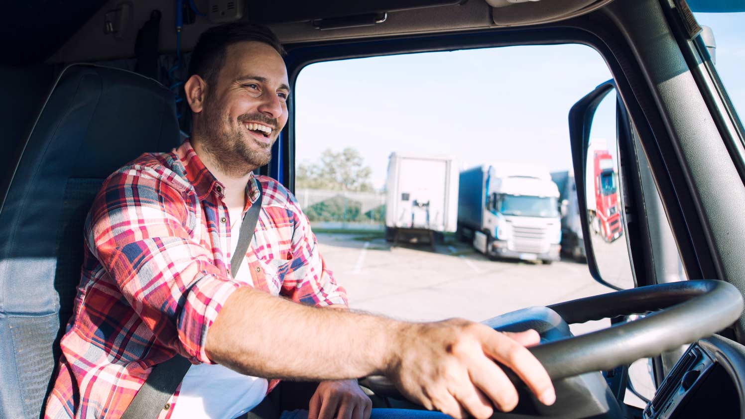 person driving a truck