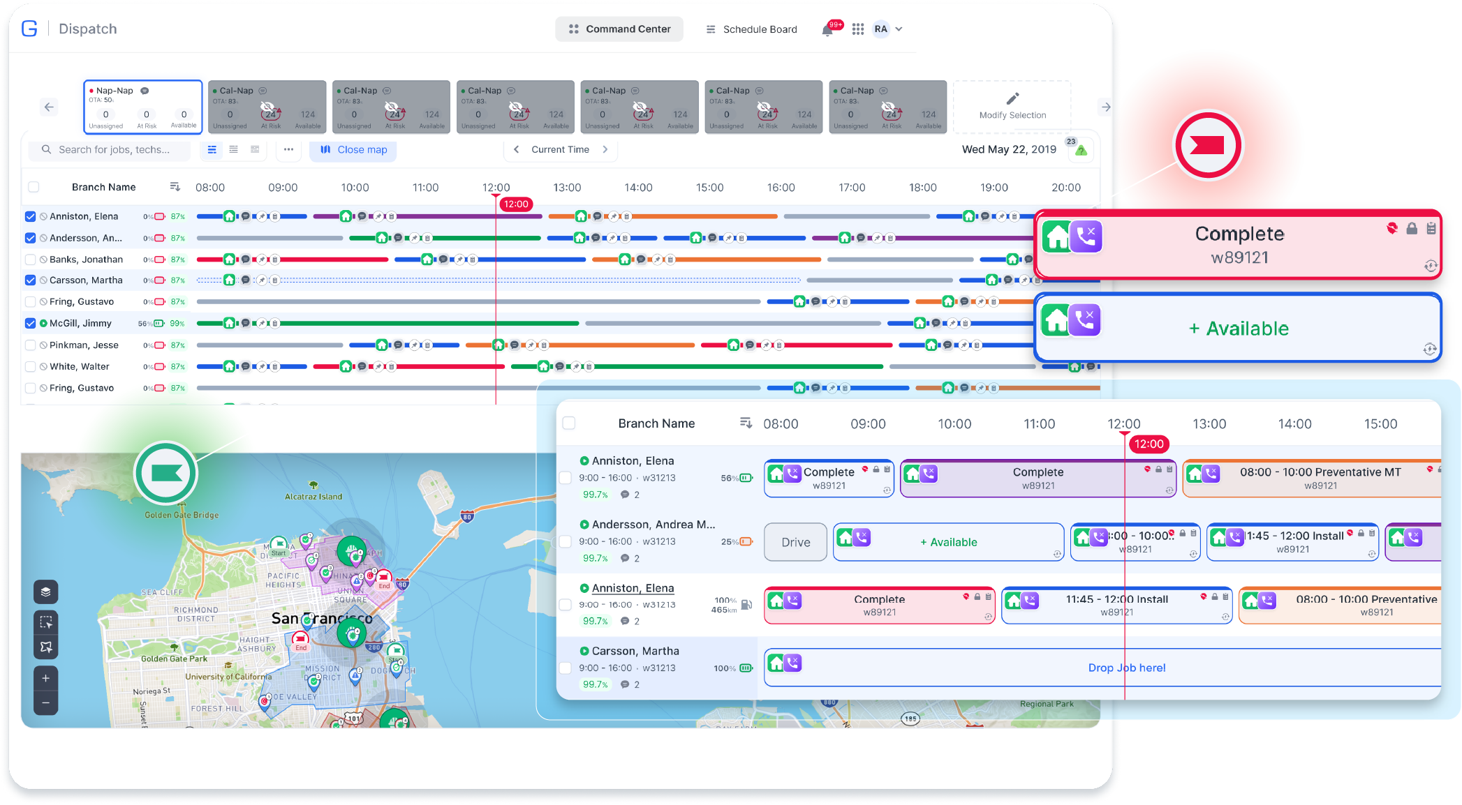 routing and dispatching dashboard in mygeotab