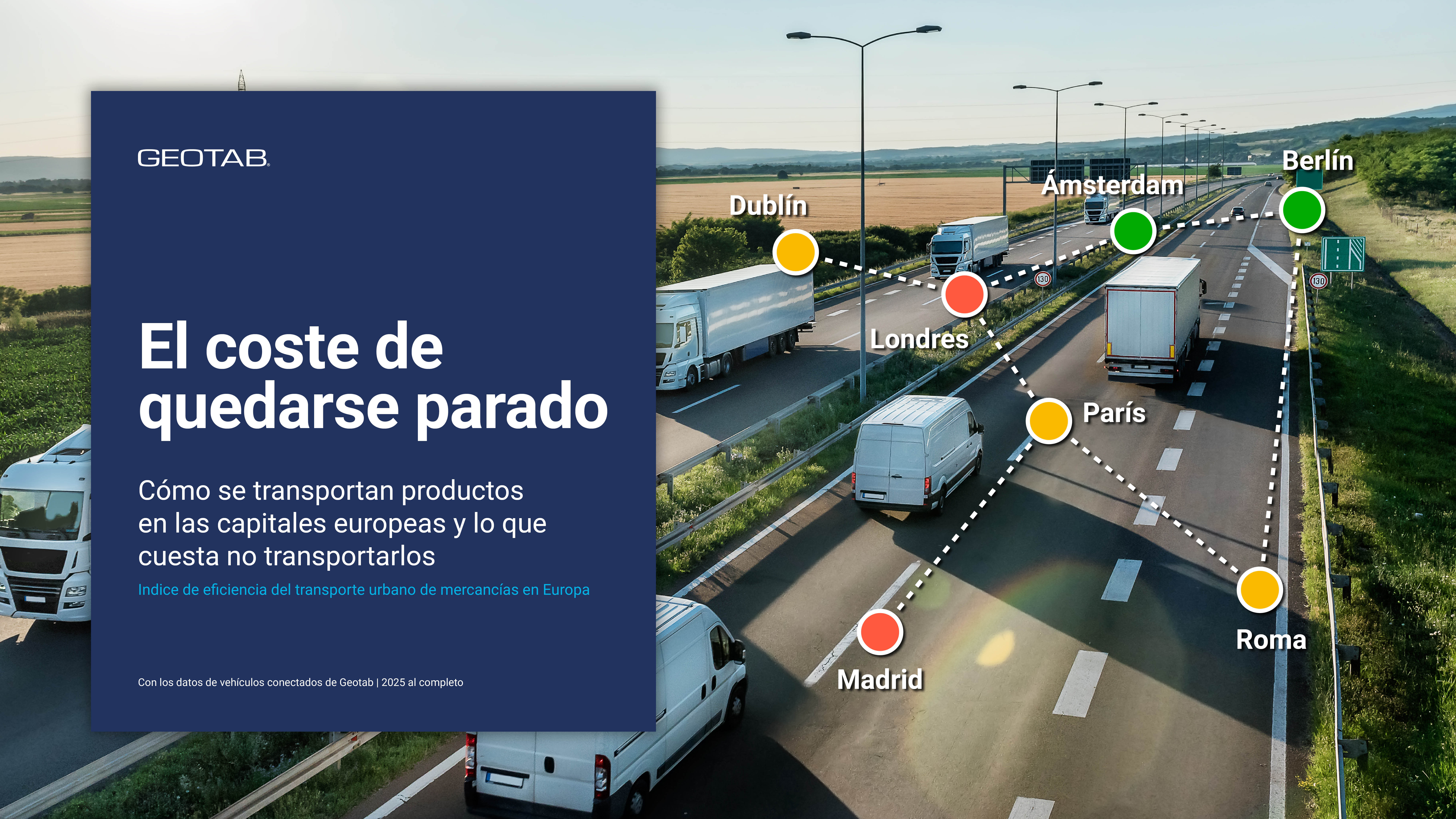 Imagen de portada del Índice de eficiencia del transporte urbano de mercancías en Europa.