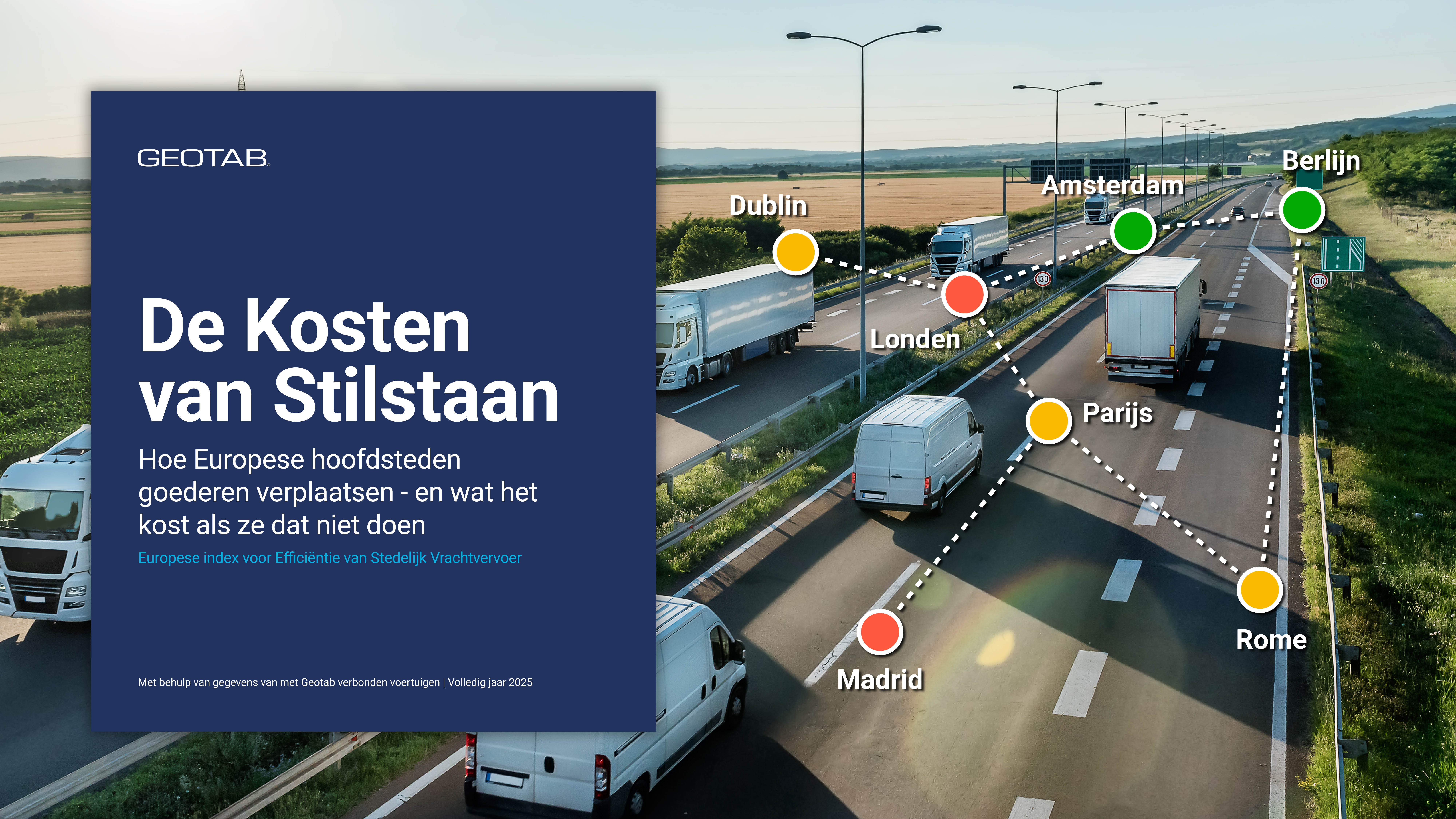 Omslagafbeelding van de Europese index voor efficiëntie van stedelijk vrachtvervoer.