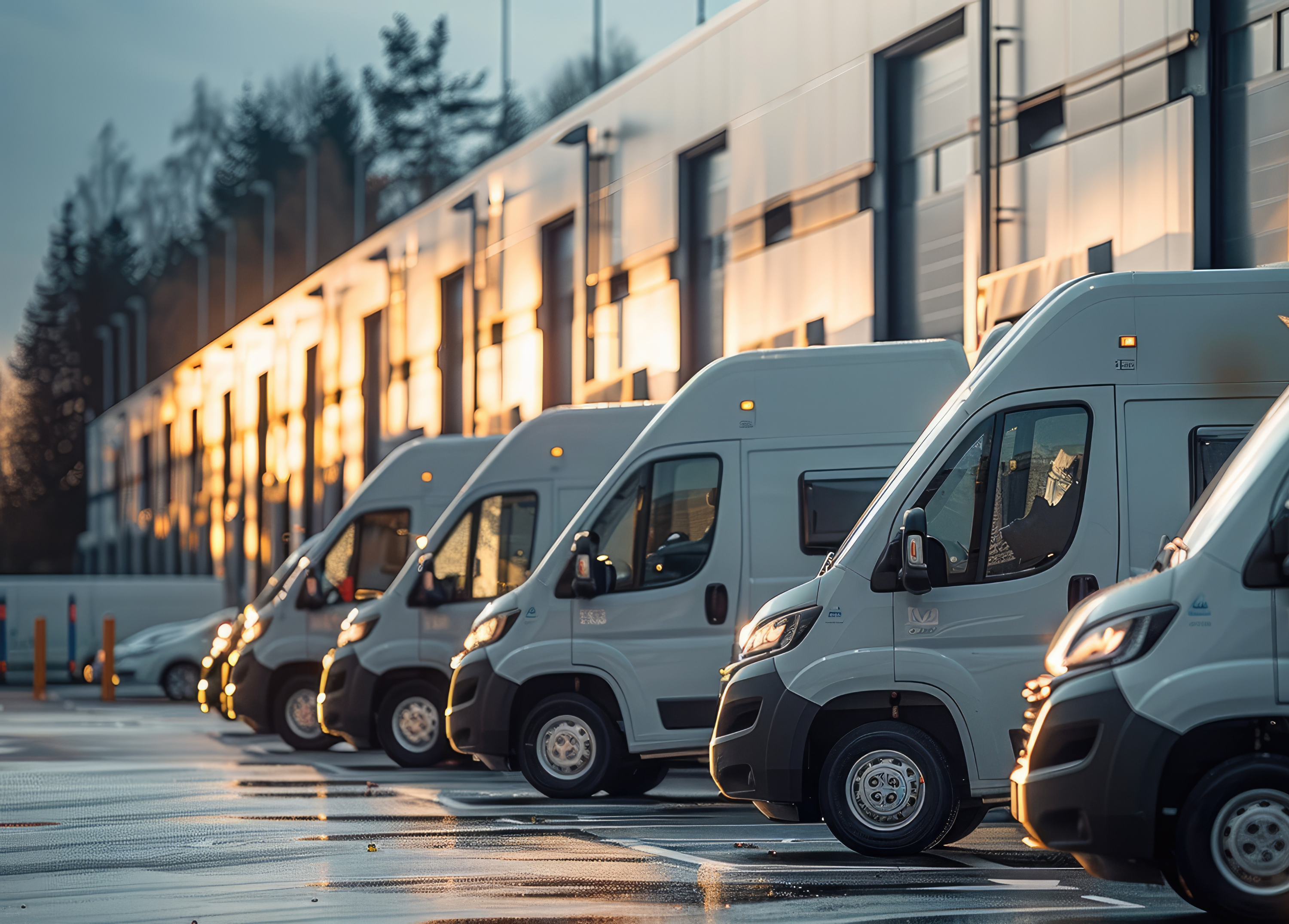 veiculos de frota de van parado no doca reduzindo produtividade