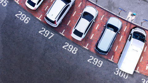 Parking cars with numbers
