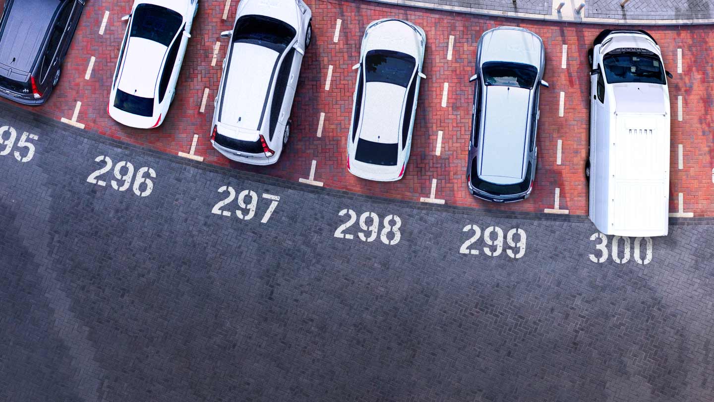 Parking cars with numbers