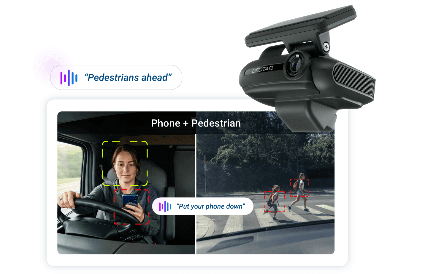 GO Focus Pro AI dashcam and auxiliary cameras