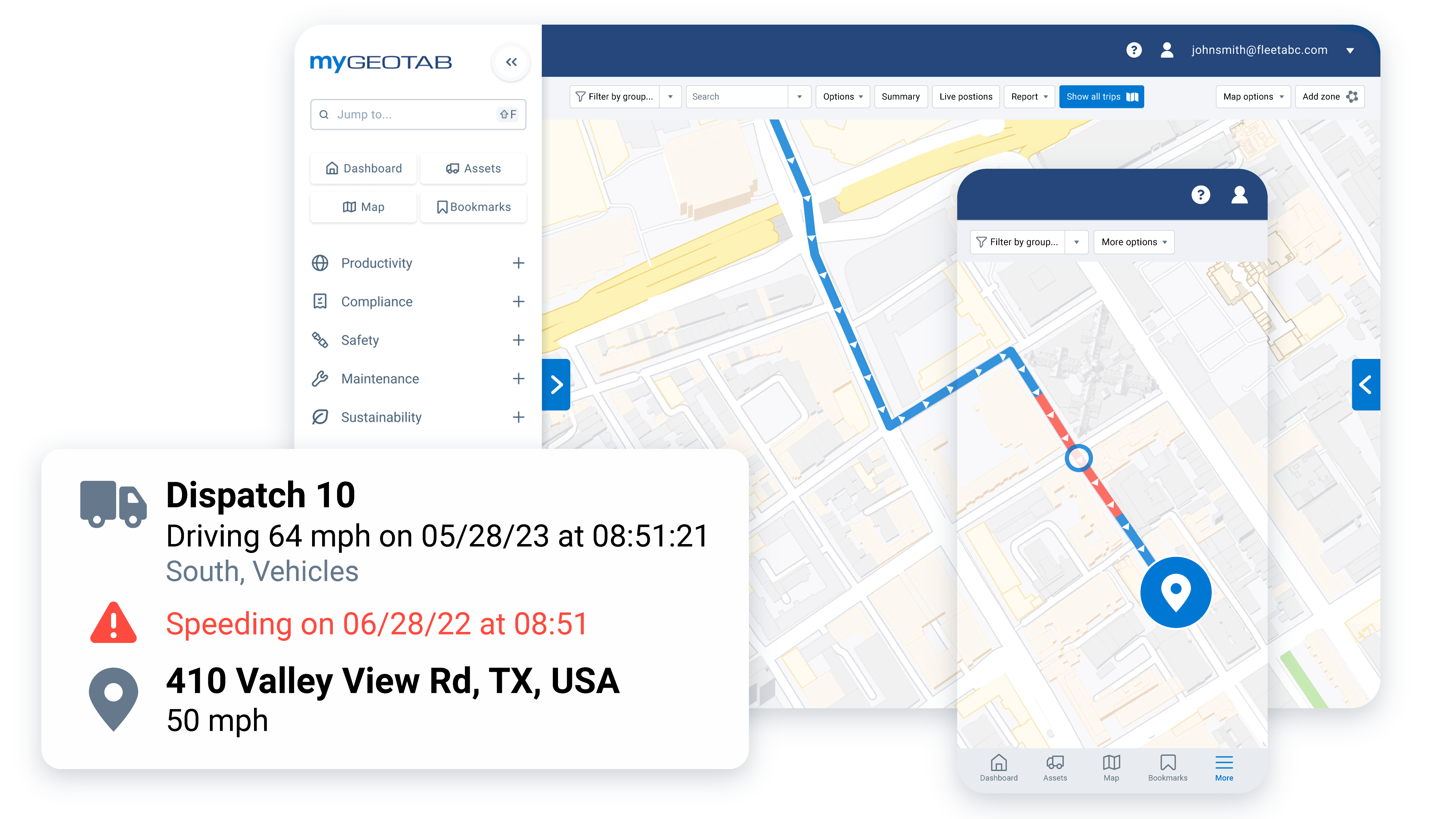 managing vehicles on mygeotab ui image