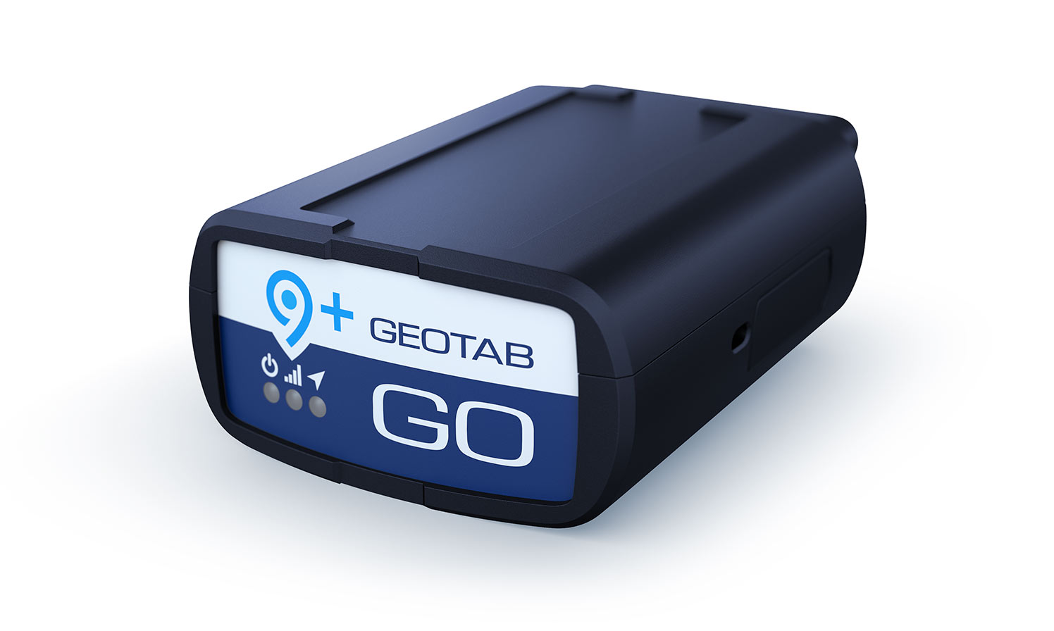 photo of Geotab GO9 plus device on white background