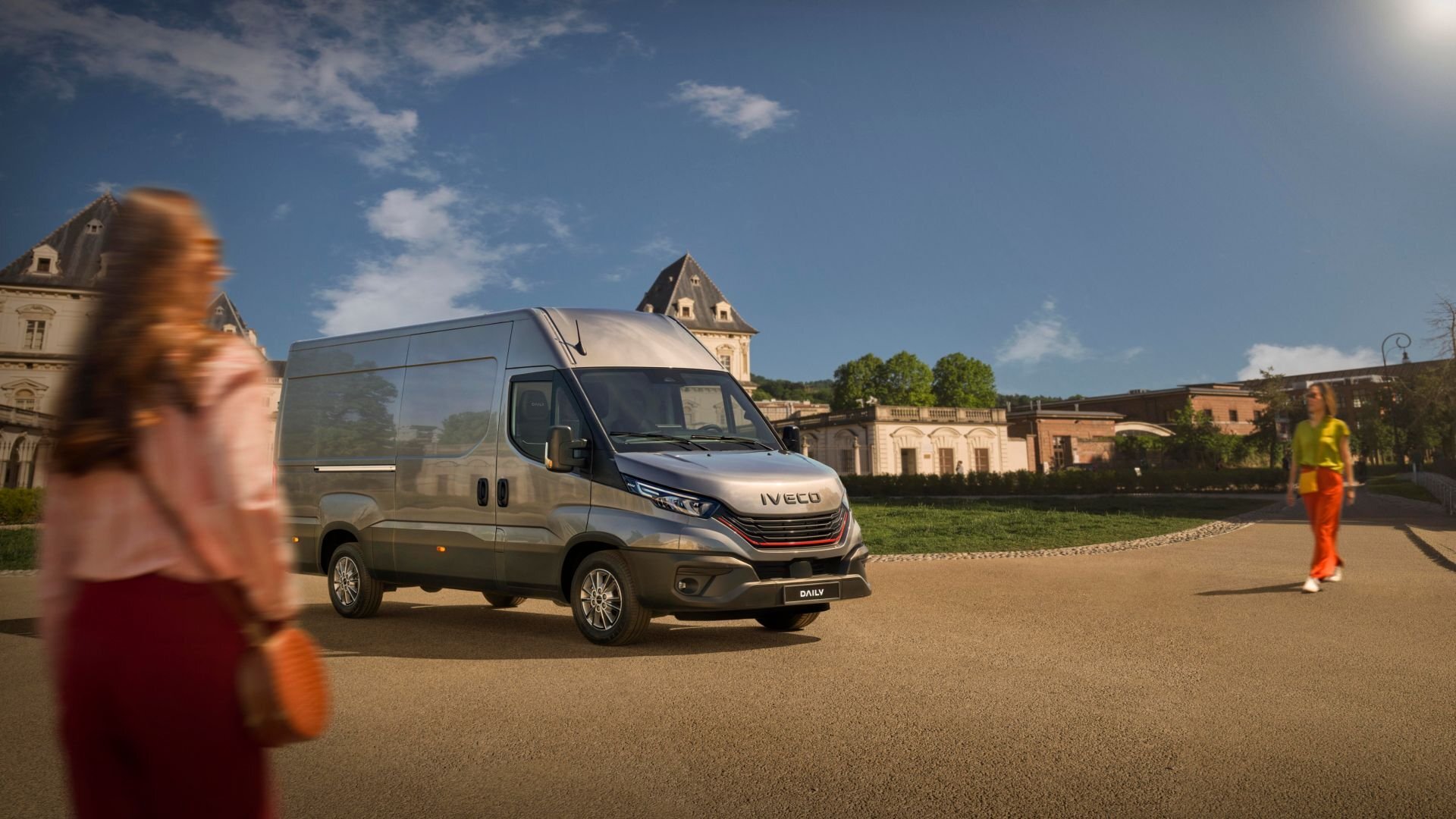 IVECO Daily van driving on a road