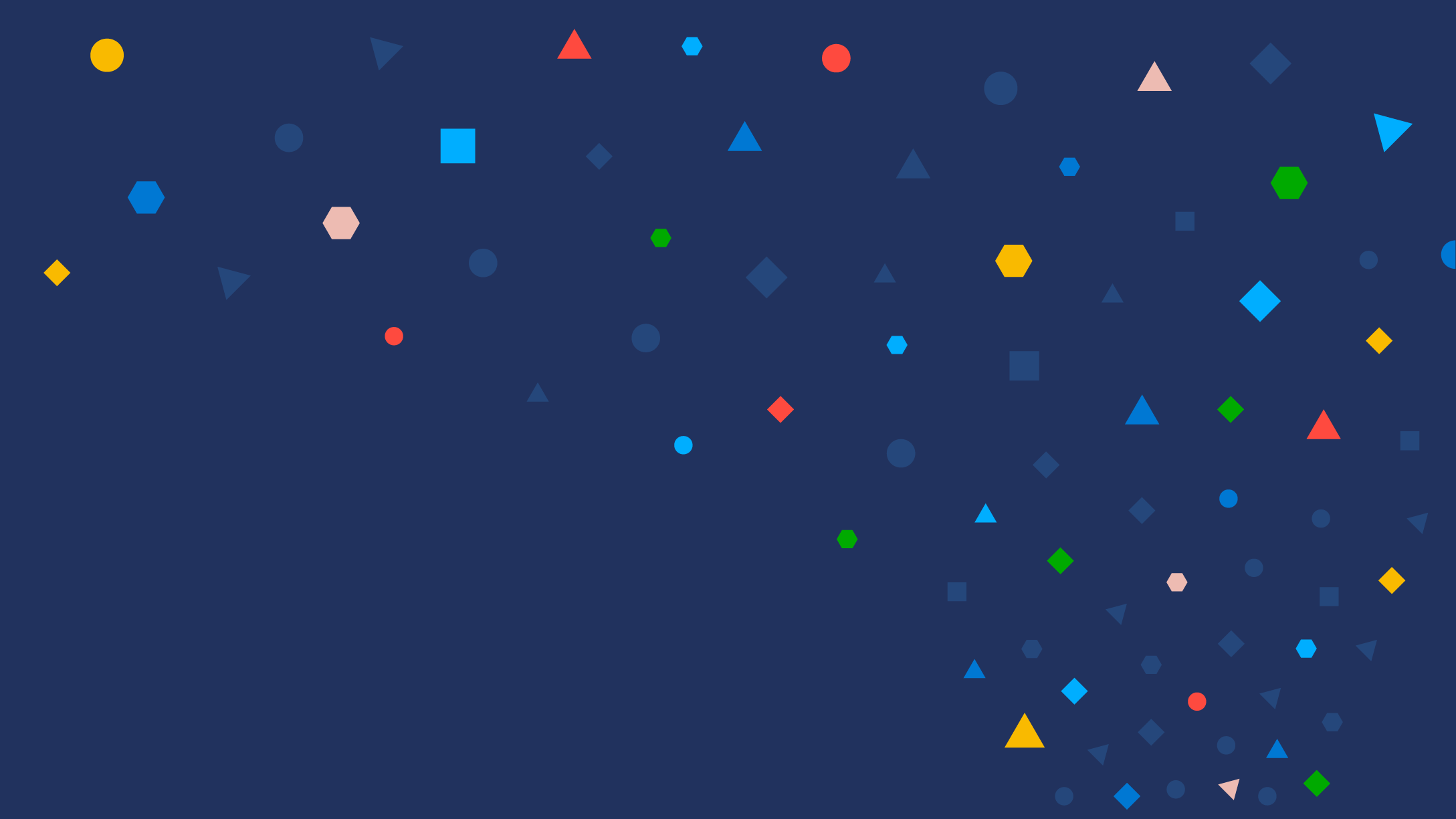 Dark blue background with colored confetti