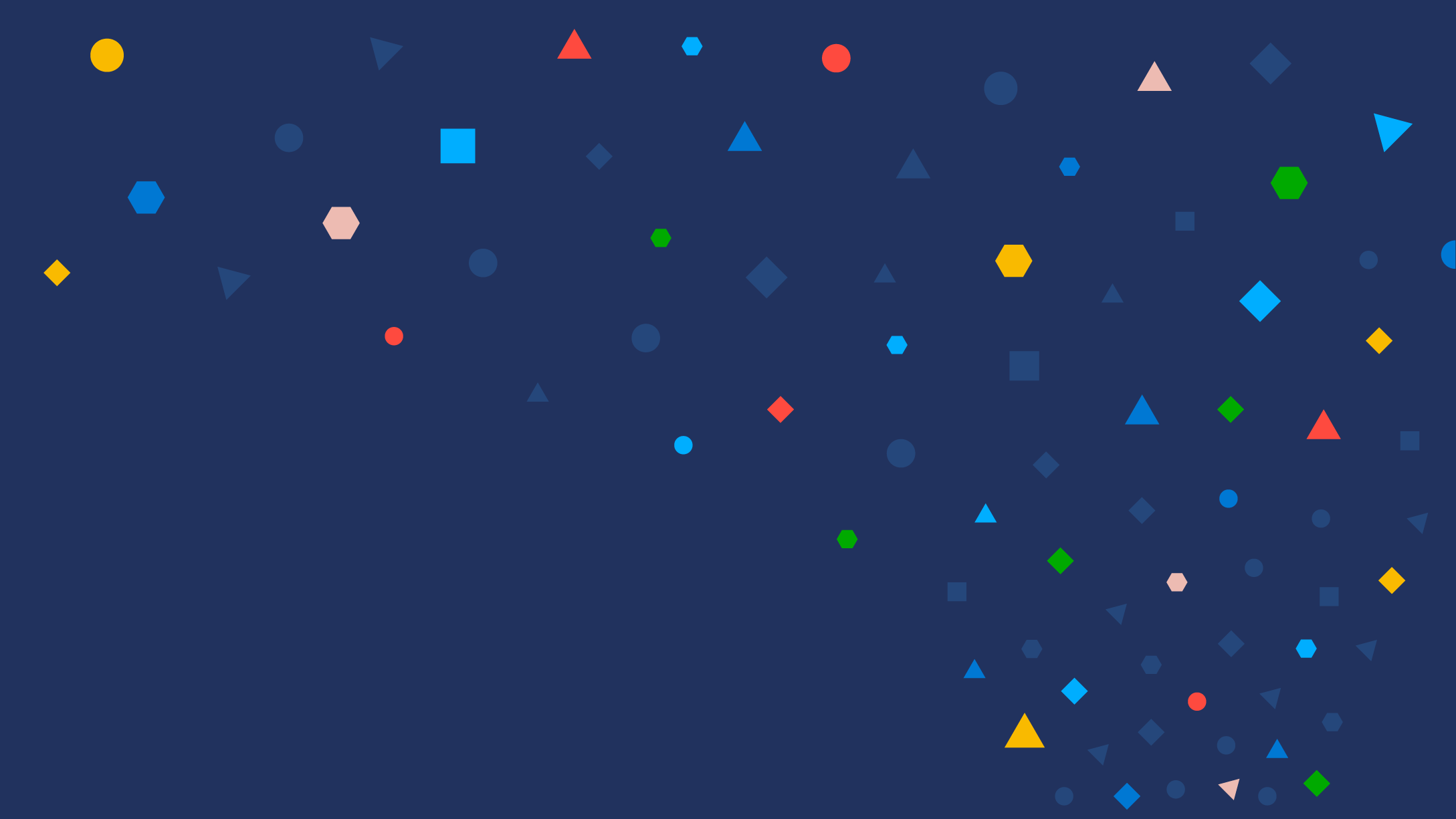 Dark blue background with colored confetti 