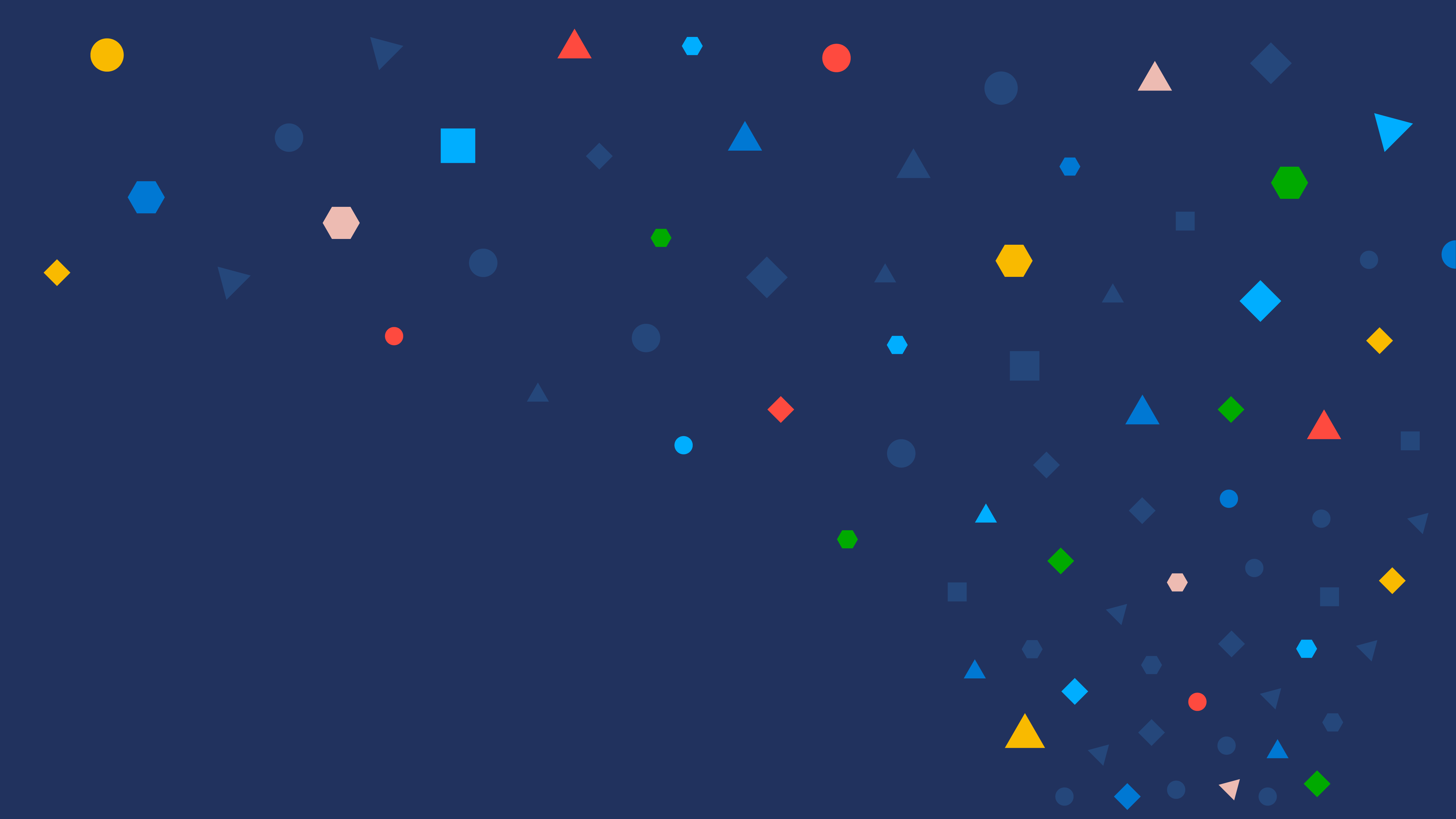 Dark blue background with colored confetti 