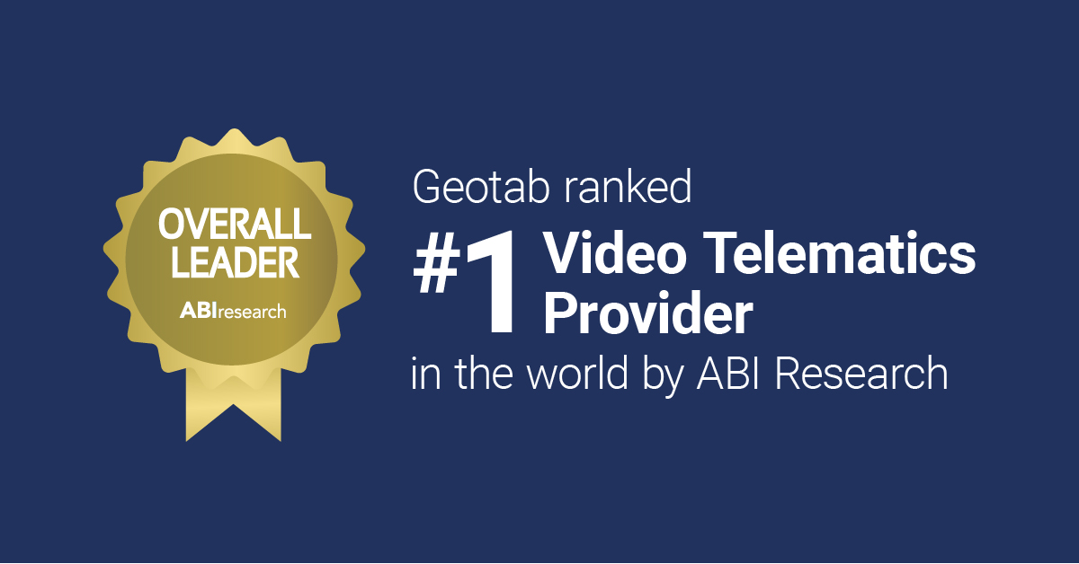 ABI research names Geotab #1 in video telematics