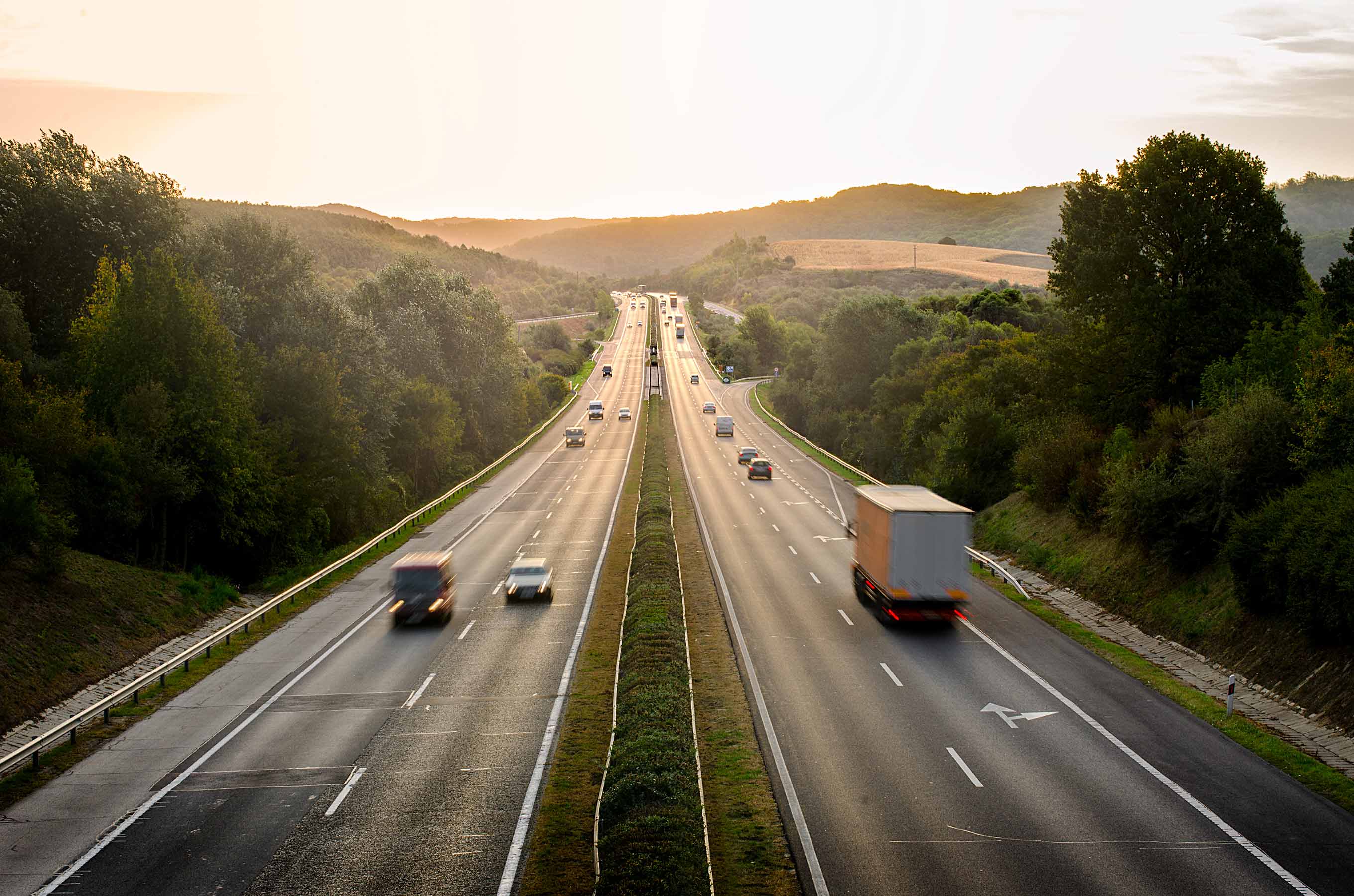 vehicles on a highway