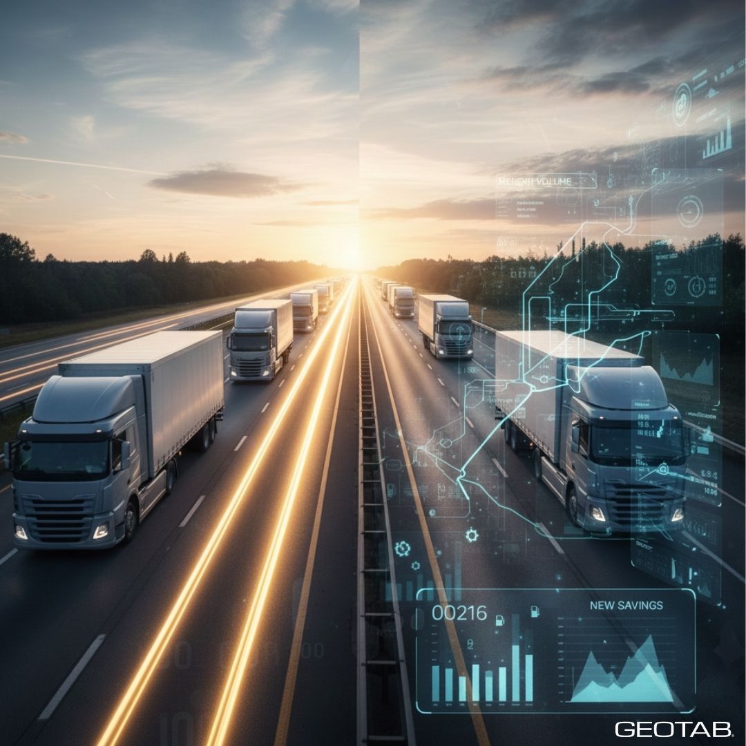 Trucks driving on the road - AI