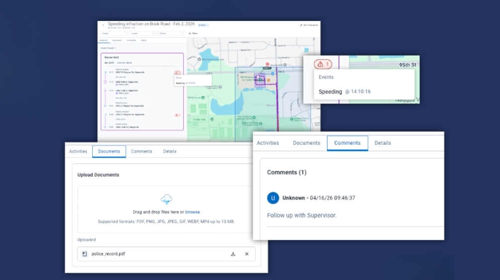 Geotab investigations screens