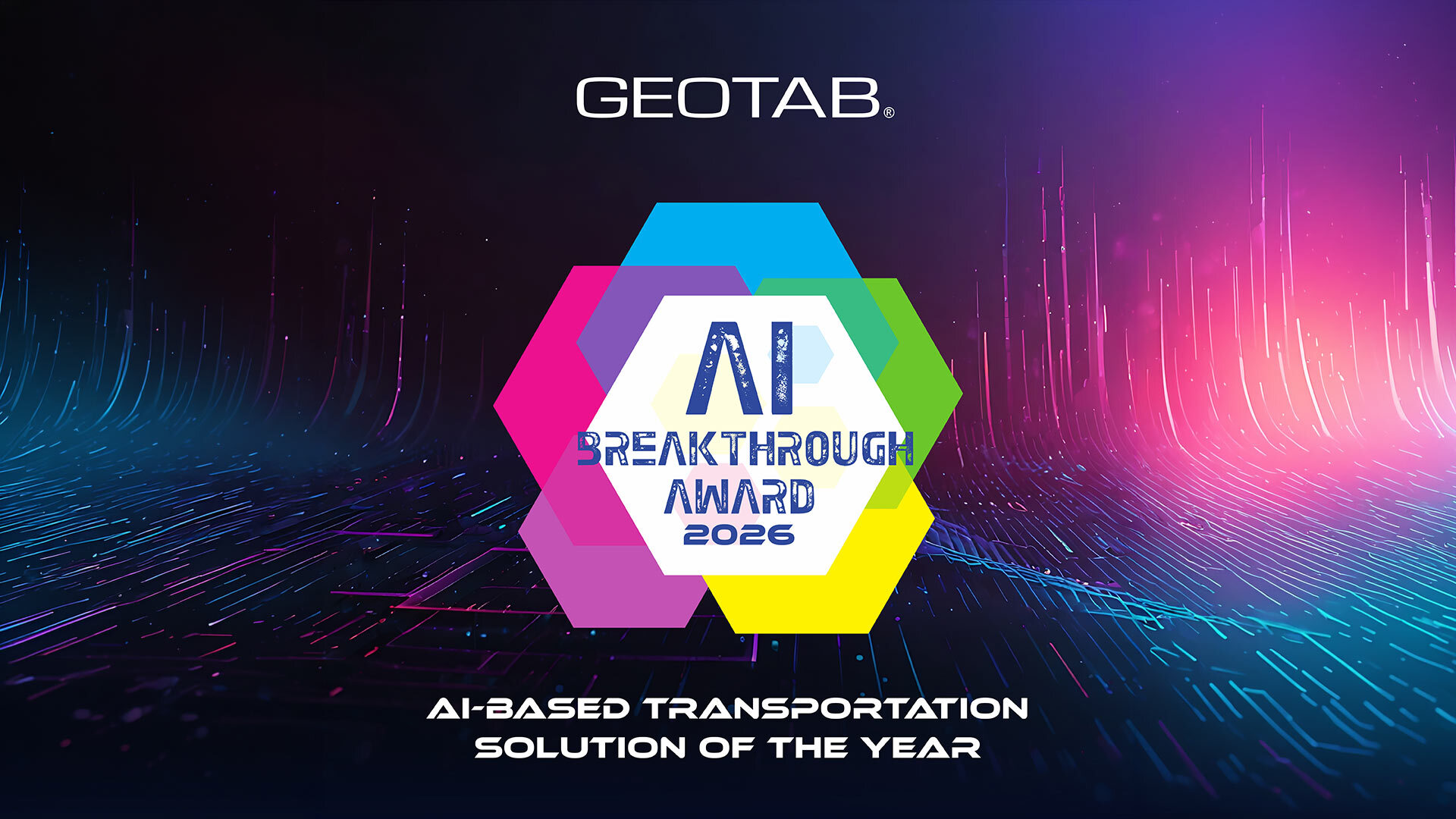 Geotab - AI Breakthrough Award - AI-Based Transportation Solution of the Year 