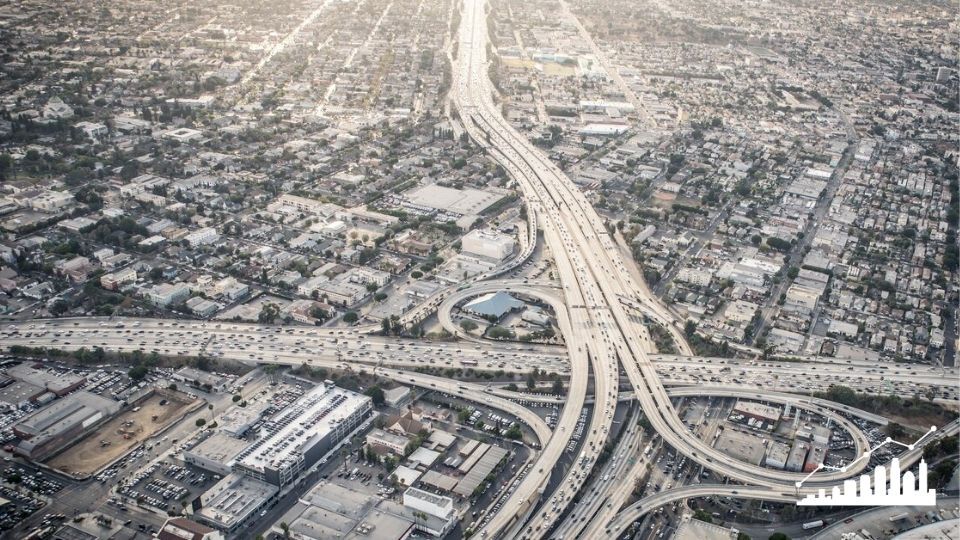 Aerial view of Los Angeles